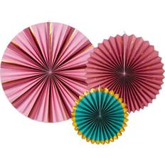 PartyDeco Rosoni Decorativi Bordeaux 26-43 cm 3 pz