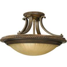 Bronze Ceiling Flush Lights Loops 2 Bulb Semi Firenze Ceiling Flush Light