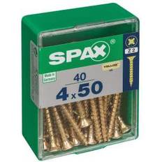 Tornillos Spax Caixa 40 Unid Para Madera 4,0x50 mm Rosca Completa 50pcs