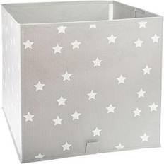 Atmosphera Boîte De Rangement Pliable Etoiles 29 x 29 cm Gris