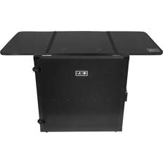 Ultimate Fold Out DJ Table, Black MK2 Plus with Wheels