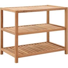 vidaXL Estantería Para Baño Madera Maciza De Nogal 65 x 40 x 55 cm