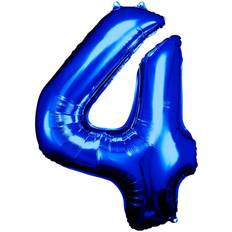 Bleu Ballons Amscan Folienballon Blau Zahl 4 (5)