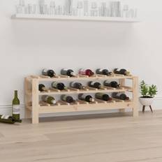 vidaXL 109,5x30x42 massivt fyrretræ Vinreol