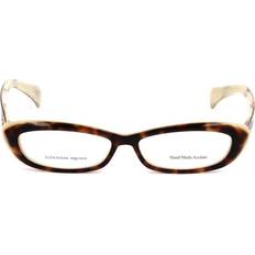 Alexander McQueen Bicolor Acetatrammer Med Havana Urskive 52 mm