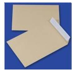 Marron Fournitures d'Expédition et d'Emballage Office Products Envelopes with silicone tape. [Levering: 4-5 dage]