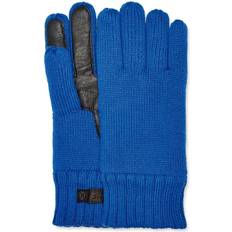 Blue Gloves & Mittens UGG Men's Knit Gloves w/ Leather Palm Patch