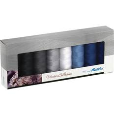 Multicolore Fils à Coudre Mettler SERALON vinterkit 8 sygarnset: Universalgarn för sömnad eller stickning – 100 % polyester – SE8 vinterkit – 8 x 200 m, vinterfärger