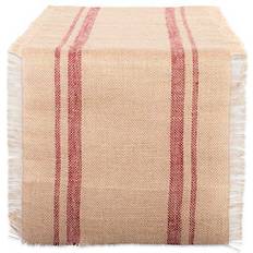 Textiles Zingz & Thingz Double Border Burlap Tablecloth Red (182.88x)