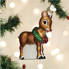 Red Christmas Tree Ornaments Old World Rudolph Red-Nosed Reindeer Christmas Tree Ornament