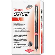 Gelstifte Pentel Set med 3 gelfärgade rullpennor "OH! Gel" fin röd spets