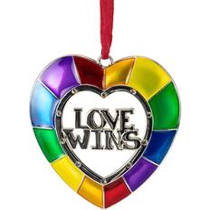 Plastic Christmas Tree Ornaments Northlight Multi-color Metal Faceted Love Wins Pride Heart Christmas Tree Ornament