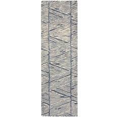 Blue and white runner rug Nourison Vail Runner: 2 Blue, White