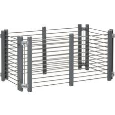 Pawhut Large Bird Cage with Rolling Stand, Slide-out Tray, Shelf