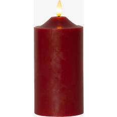 Blockljus röd Star Trading Blockljus Flamme LED-ljus 17cm