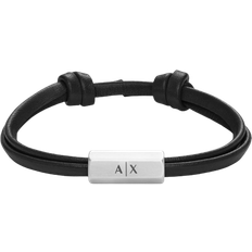 Men - Silver Plated Bracelets Armani Exchange Men's Bracelet - Silver/Black