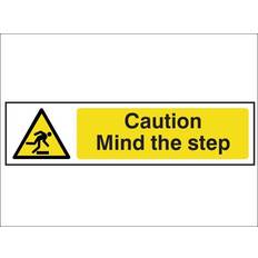 Best Workplace Signs Scan adhesive semi-rigid PVC Caution Mind The Step 200