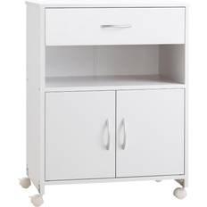 Vinsetto Mobile Stand With Storage Shelf Universal Wheels