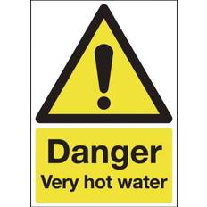 Yellow Workplace Signs Sign Danger Very Hot Water 75x50mm PVC HA17343R SR11194