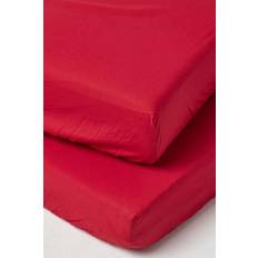 Sheets Homescapes Cotton Cot Bed Fitted Sheets 200 Thread Count, 2 Pack