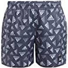 adidas Boys Logo Print CLX Swim Short - Navy