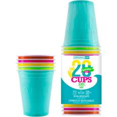 Multifarvet Papkrus Original Cup Party Cups i Plast Flerfarvede 20-pak