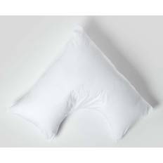 Blanc Taies d'oreiller Homescapes Shaped Thread Count Pillow Case White