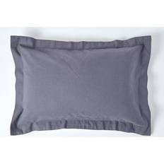 Linen Cushion Covers Homescapes Linen Oxford Pillowcase Cushion Cover Grey