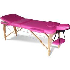 Westwood (Pink) Portable Folding Massage Table Bed Wood 3 sections