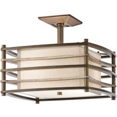 Bronze Ceiling Flush Lights Loops 2 Bulb Semi Cambridge Ceiling Flush Light