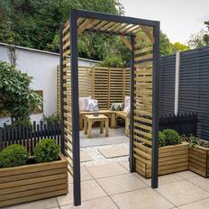 Naturale Telaio Forest Garden Contemporary Slatted Arch 3'8