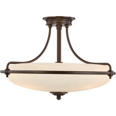 Bronze Ceiling Flush Lights Loops 1 Bulb Ceiling Flush Light