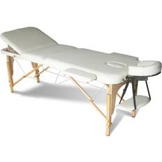 Westwood (Beige) Portable Folding Massage Table Bed Wood 3 sections