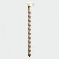 Timco Polymer Headed Pins Stainless Steel White PP25WP 25mm