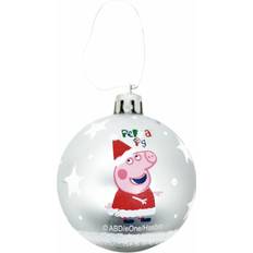 Plata Adornos de Árbol de Navidad Eone Peppa Pig Cosy Corner Plateado 6 Unidades Plástico (Ø 8 cm) Adorno de Árbol de Navidad