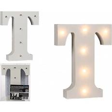 OOTB Lettre Led "T" En Bois Illuminée L 17 cm x 3 x 16 cm