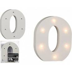 OOTB Lettre LED "O" En Bois Illuminée H 16 x L 16 cm