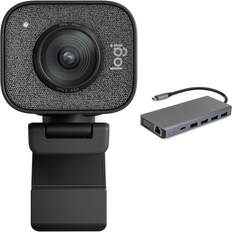 Webcams on sale Logitech StreamCam Plus Webcam with Tripod (Graphite) Bundle with Charging Hub