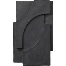 Tapet non woven Kristina Dam Studio Serif Relief 42x68 Cm Black Tapeter & Vægdekorationer Paper Pulp Sort 200202247