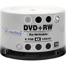 Smartbuy 100 Pack Blank DVD+RW 4X 4.7GB 120Min Branded Logo Rewritable DVD Media Disc