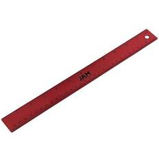 Red Lamination Films Jam Paper Stainless Steel Ruler 12 Ruler with Skid Cork Backing Red Metallic Sold Individually