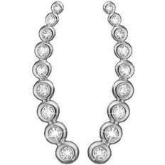 Izabel Camille Snow Ball Earrings - Silver/Topaz