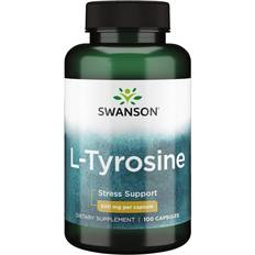 Vitamins & Supplements Swanson L-Tyrosine, 500mg 100 caps 100 pcs