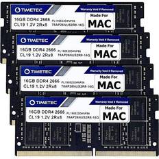 64 GB - DDR4 - För bärbara datorer RAM minnen TIMETEC DDR4 2666MHz 4x16GB for Apple (9SIA56XA841137)