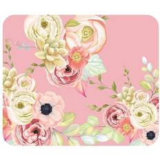 Green Mouse Pads Essentials Prints Series Flower Garden Mouse Pad, Pink/Green OP-MH2-Z034C