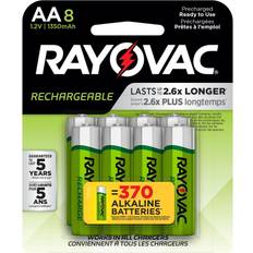Double aa batteries Rayovac AA Batteries, Double A Battery Rechargeable, 8 Count