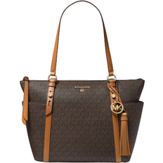 Michael Kors Sullivan Medium Logo Top-Zip Tote Bag - Brown/Acorn