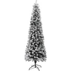 7ft christmas tree LuxenHome 7Ft Pre-Lit LED Christmas Tree 89"