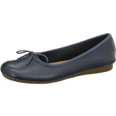 Braun - Damen Ballerinas Clarks (Navy, 4.5) Ladies Comfort Everyday Flats Freckle Ice D Fit