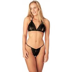 Sexleksaker Nortie Idun Peekaboo BH och Grenlös G-string Spetsset